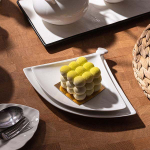 Блюдо «Кунстверк» веер;фарфор;,H=15,L=200,B=130мм;белый (Цвет: белый)