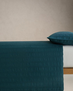 ZARA HOME ДЕТСКОЕ ПОКРЫВАЛО В ПОЛОСКУ, СИНИЙ