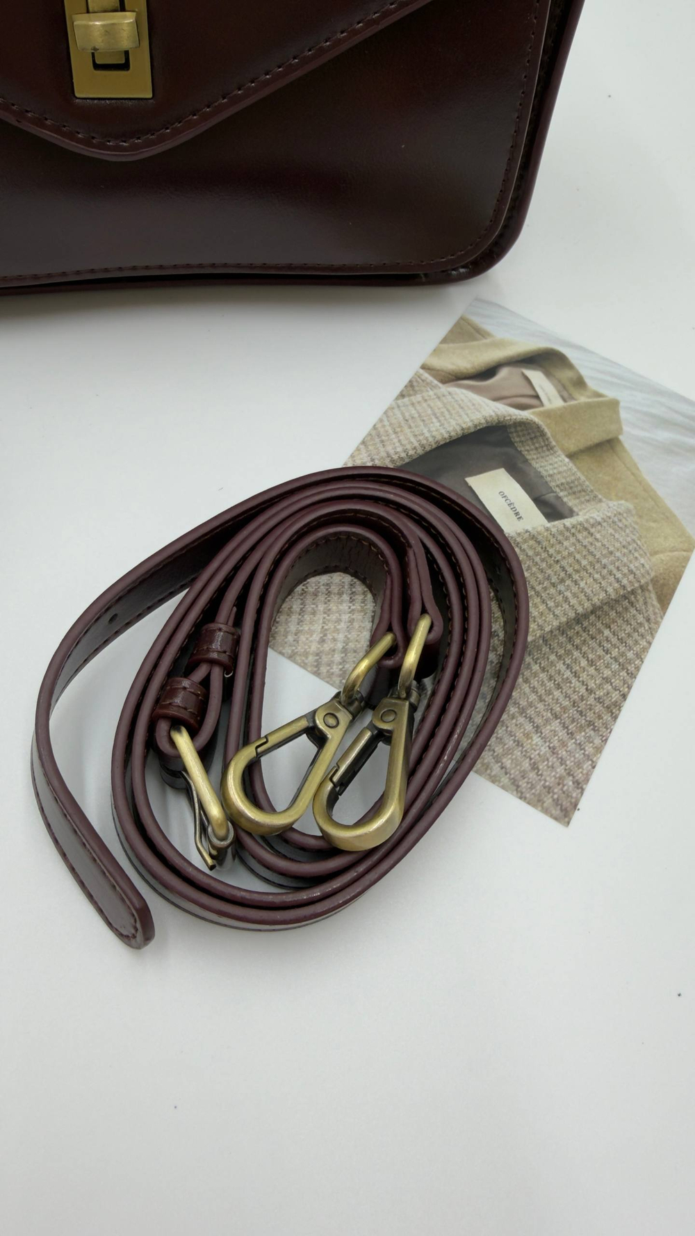 Сумка женская натуральная кожа артикул 066-3 цвет "коричнево-бордовый"