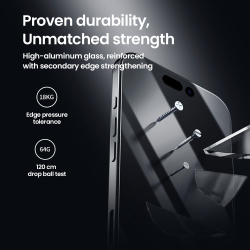 Стекло из закаленного стекла от Nillkin для iPhone 16 Pro Max, серия CP+PRO Anti-Explosion Glass Screen Protector 0.33mm, 2.5D (в комплекте ванночка для установки)
