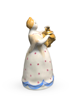 Фарфоровая статуэтка "Девушка с самоваром" (Дулёво)
