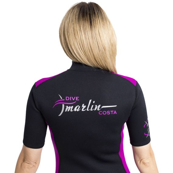 Гидрокостюм женский Marlin Costa Shorty Lady 2 мм черно-фиолетовый