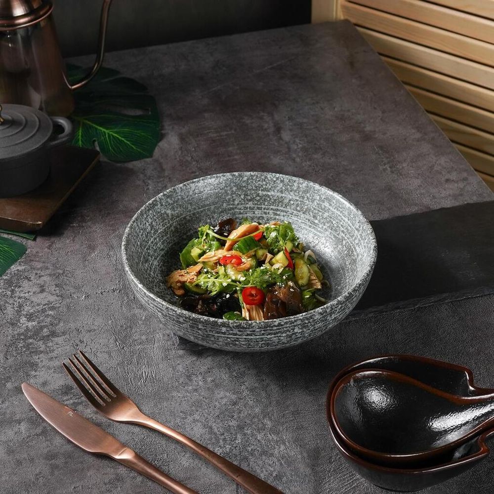 Салатник 900 мл d 20 см h5,4 см глазурь Glossy Stone Untouched Taiga P.L. Proff Cuisine [1]