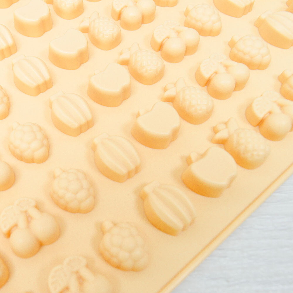 Форма для конфет, мармелада, льда 66 ячеек "Perfetto" фрукты, силикон