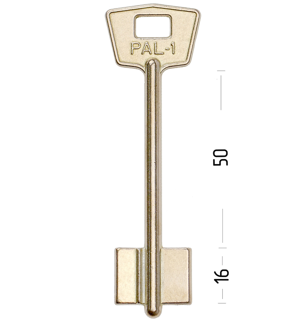 Заготовка сувальдного ключа 14172 PLD1D PAL1 (желтый)