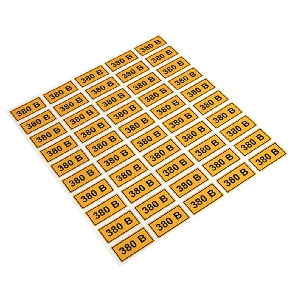 Наклейка "380В" (20x40) EKF PROxima (100.00 шт.)