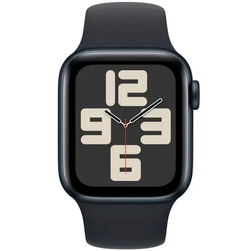 Apple Watch SE 2024, 40 мм, алюминий цвета "тёмная ночь", Midnight Sport Band