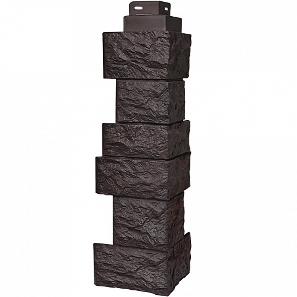 Наружный угол Камень Дикий, коричневый Fineber (Файнбир)