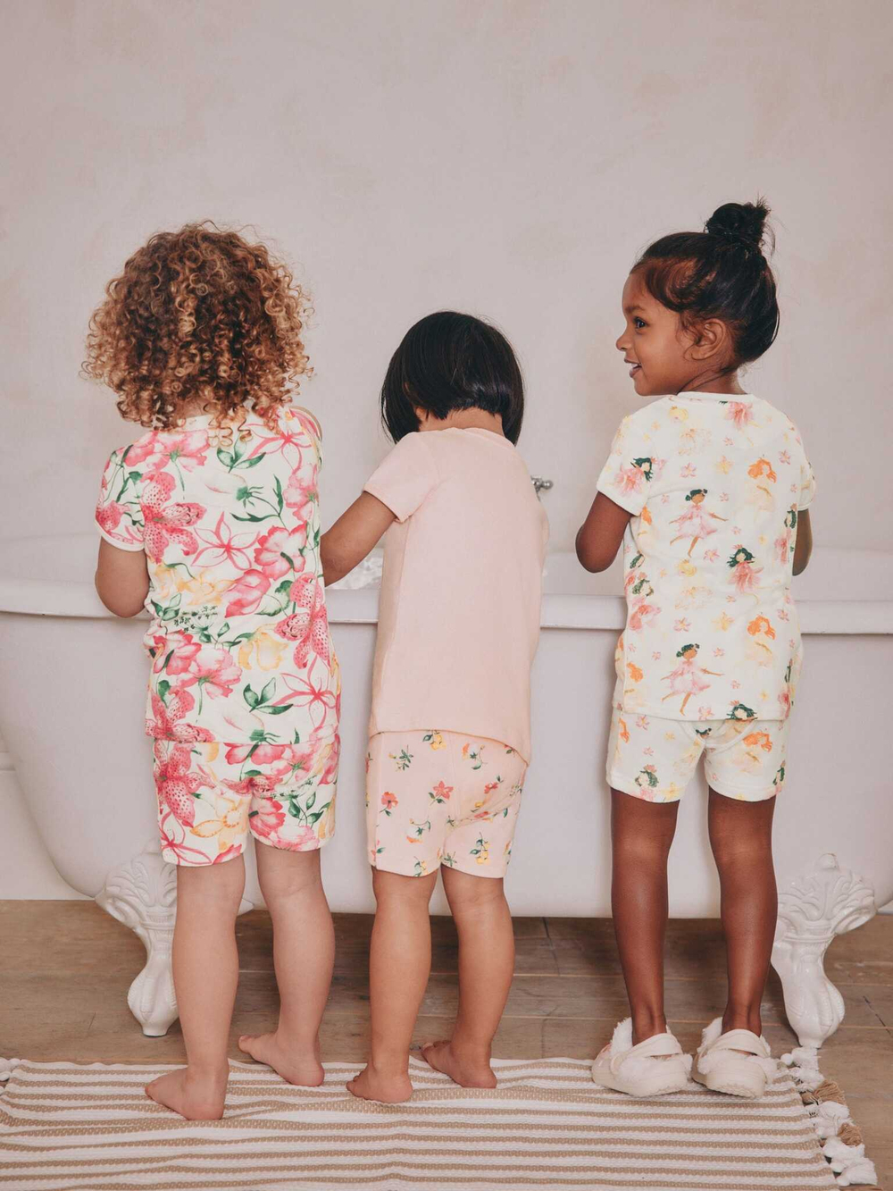 Пижама для девочки Next AF7-070, 3 шт., Бежевый, Розовый