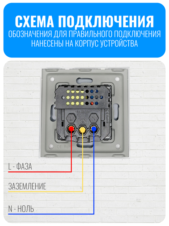 Розетка с зарядным устройством USB и Type-C Smart Aura серия Classic с рамкой из стекла