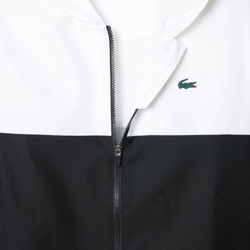 Куртка теннисная Lacoste Water-Repellent Hooded - black/blue/white