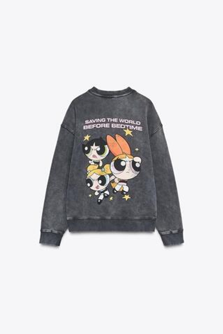 ZARA ТОЛСТОВКА С ЭФФЕКТОМ ПОТЕРТОСТИ SUPER NENAS™, АНТРАЦИТОВО-СЕРЫЙ