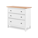 Комод с 3 ящиками деревянный, Хемнэс Hemnes/ Кымор, 108х50х96 см,белый/светло-коричневый