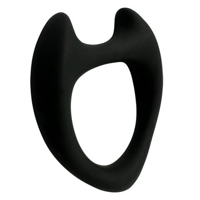 Черное эрекционное кольцо с рожками Wooomy Toro M (Цвет: черный)