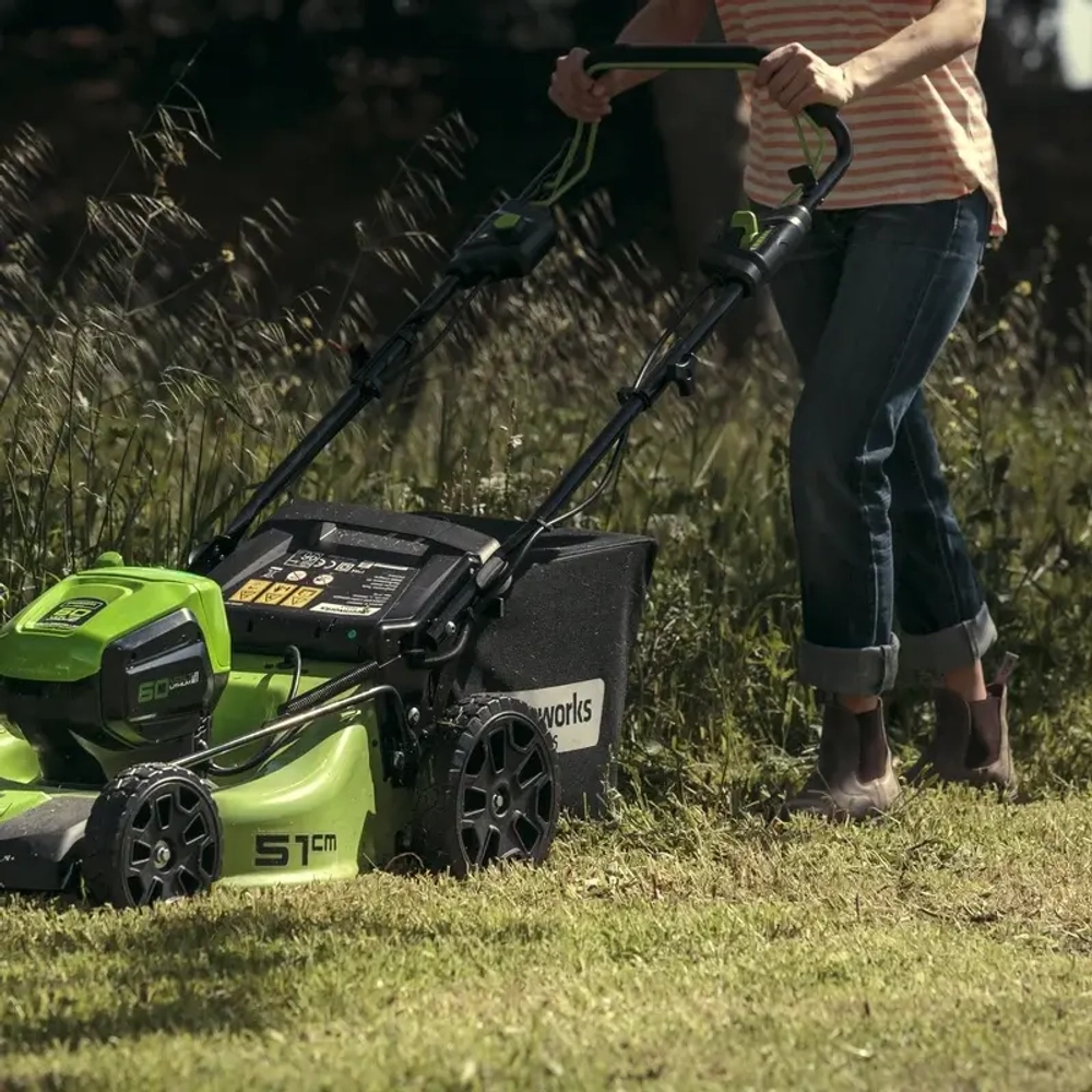 Аккумуляторная газонокосилка Greenworks GD60LM51SPK2 (1 x 2 Ач, ЗУ) 2514307UA