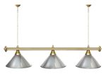 Лампа STARTBILLIARDS 3 пл. (плафоны зеленые,штанга золотая,фурнитура золото)
