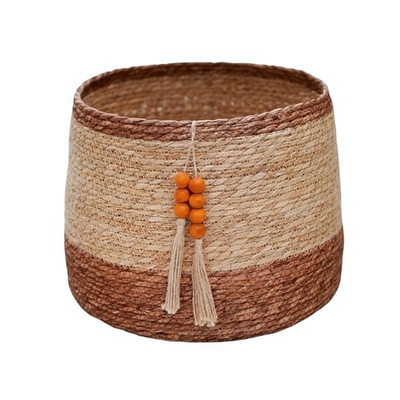 Корзина для хранения "Бразилия", Д370 Ш370 В290, натуральный, шоколадный