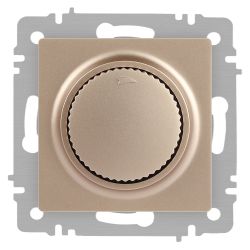 Светорегулятор Intro Accent 6-401-04 поворотный, 600Вт 230В, IP20, СУ, шампань