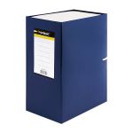 Короб архивный inФОРМАТ А4 140 мм синий бумвинил 2 завязки разобран.