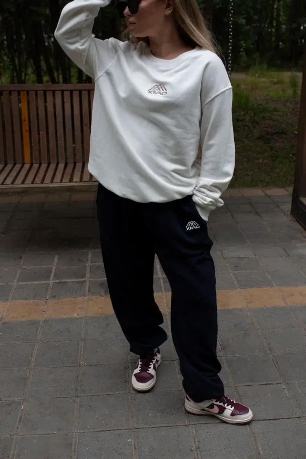 Джоггеры (белая вышивка)