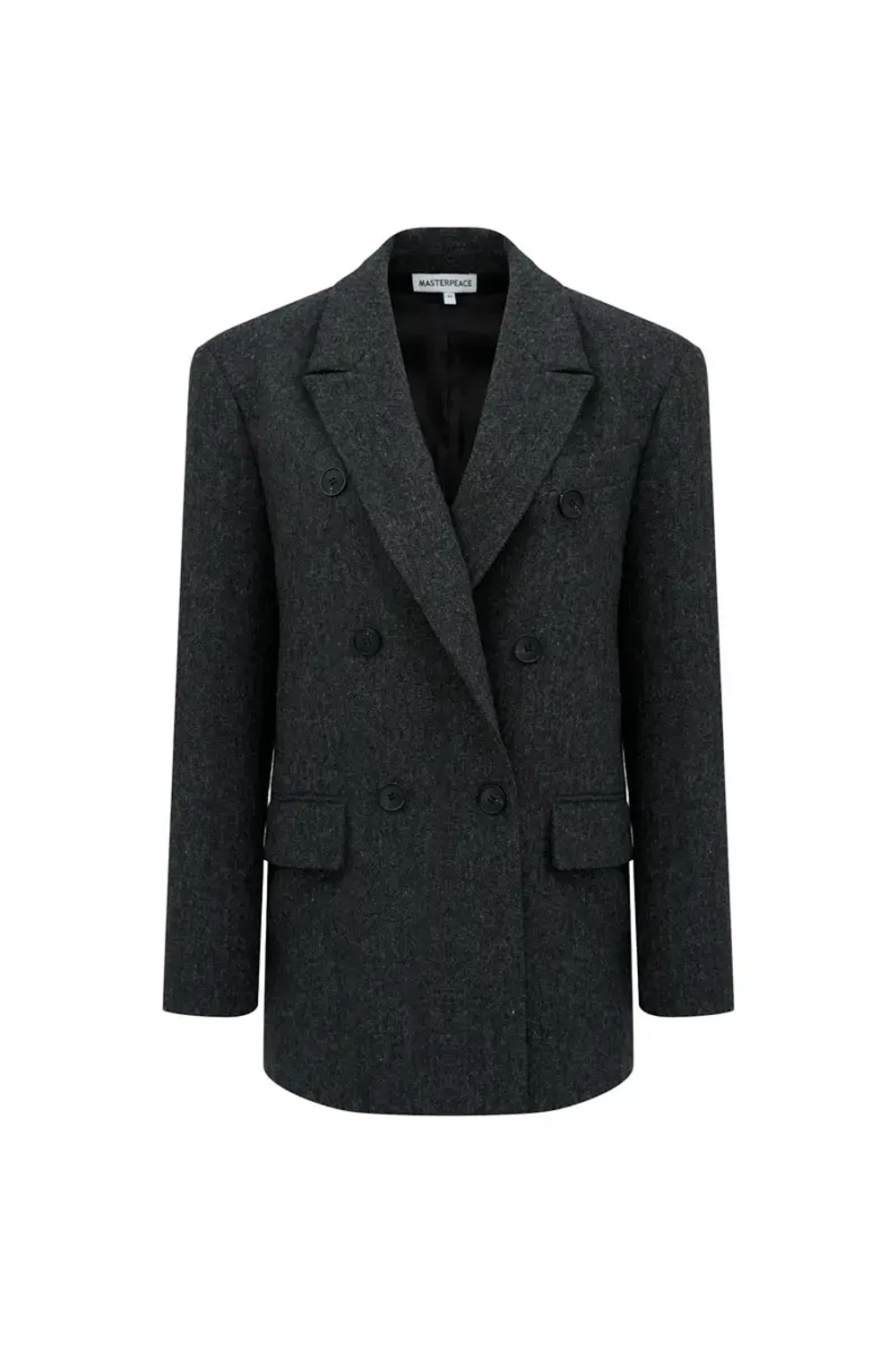 Пиджак-бойфренд графитовый