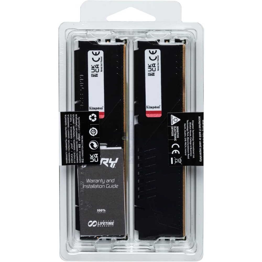 Оперативная память Kingston 32GB 5600MT/s DDR5 CL40 DIMM kit (2x16GB) FURY Beast Black XMP