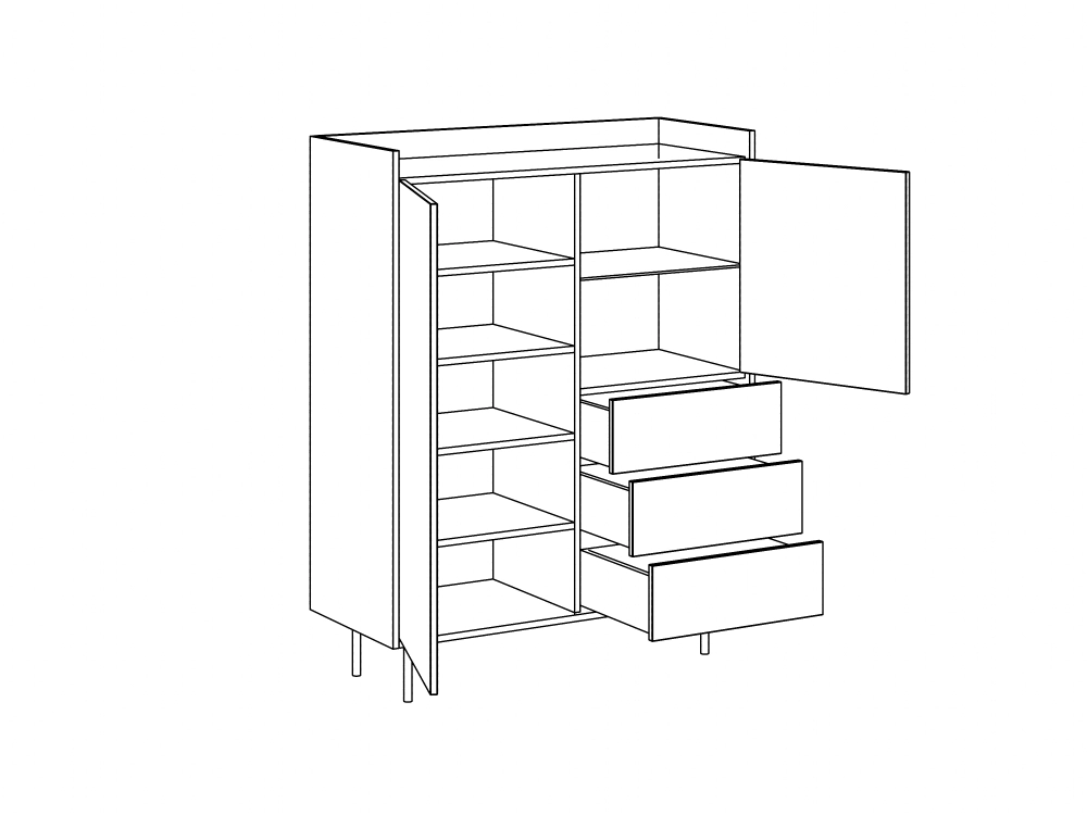 Шкаф с баром Look