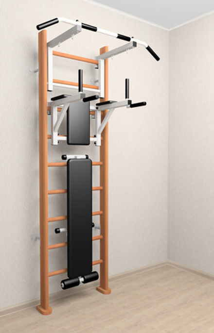 Деревянная шведская стенка Sv Sport 905о (Турник стандарт/Брусья/Скамья)