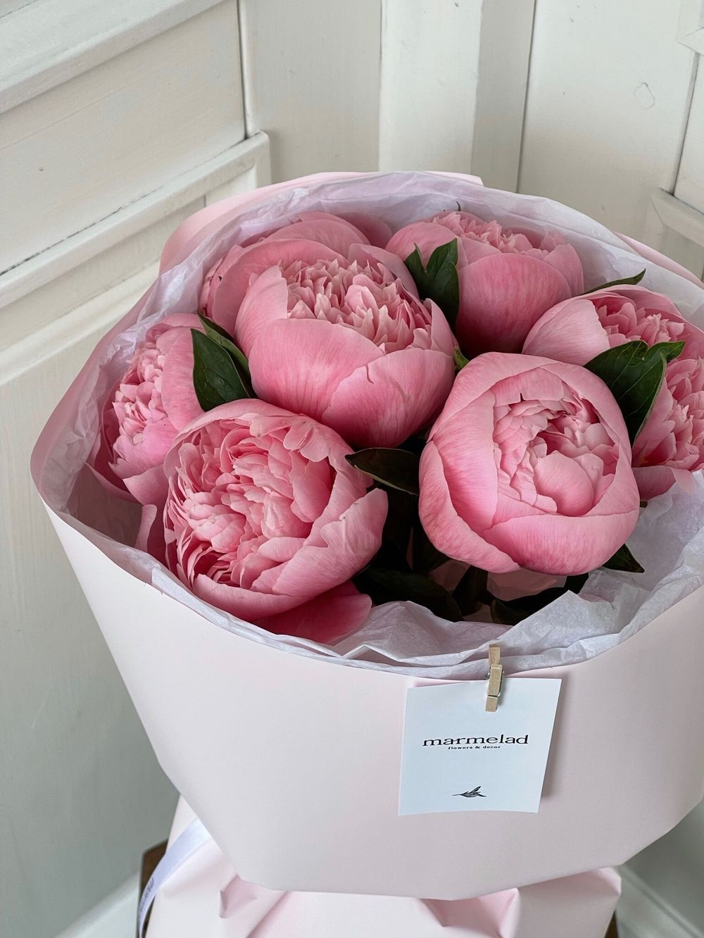 Букет 7шт пионов