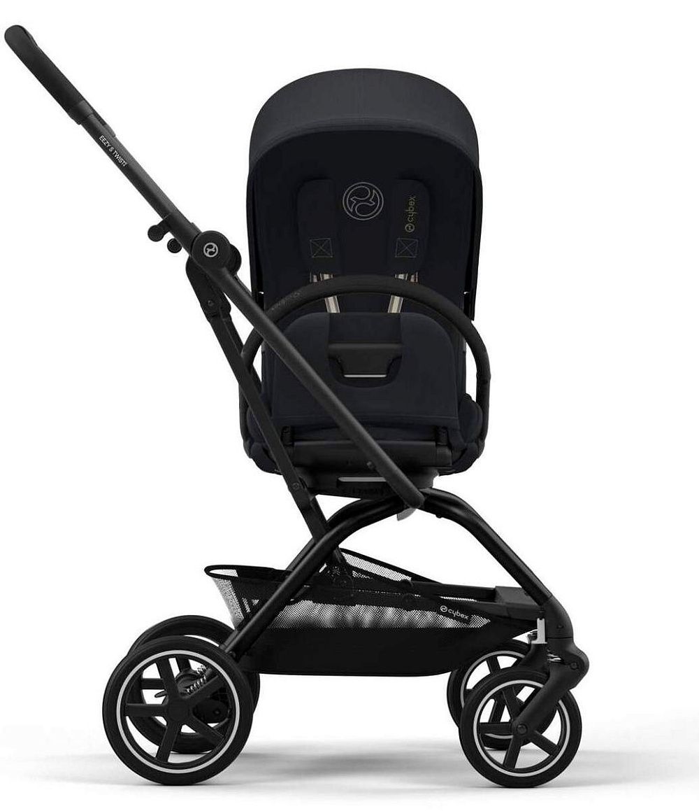 Прогулочная коляска Cybex Eezy S Twist Plus 2 BLK Magic Black с дождевиком