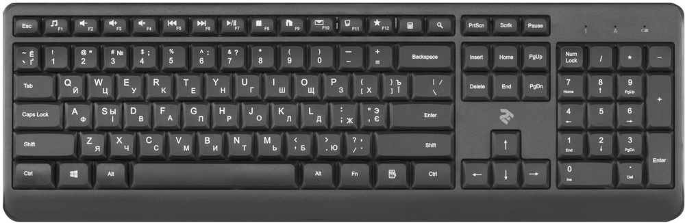 Клавиатура 2Е KS220 WL 2E-KS220WB черный