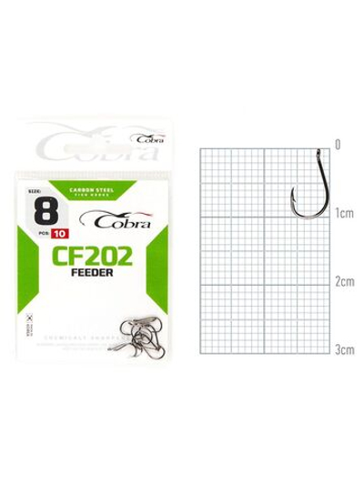 Крючки Cobra FEEDER MASTER серии CF202 размер 008 (упк.10шт.)