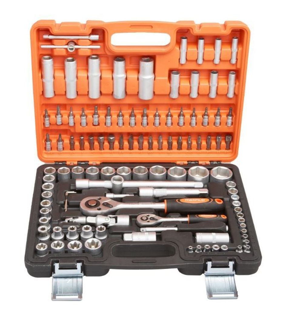 Набор инструментов MaxPiler (108 предметов, 1/2'' и 1/4'', CrV)