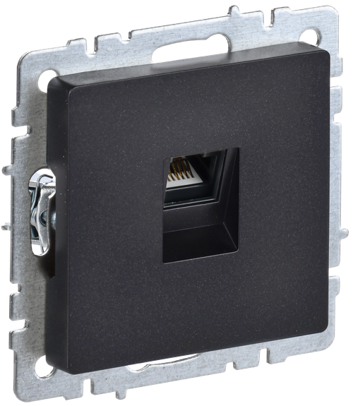 BRITE Розетка компьютерная RJ45 кат.6 РК11-БрЧ черный IEK