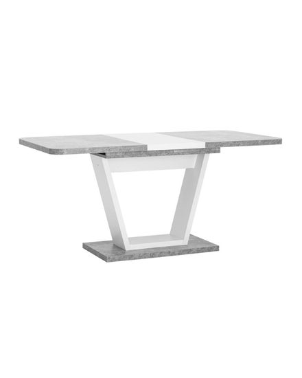 Стол Vector 120-160*80 бетон/белый