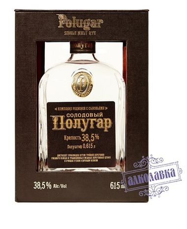 Полугар солодовый дистиллят в подарочной упаковке, 0,615 л
