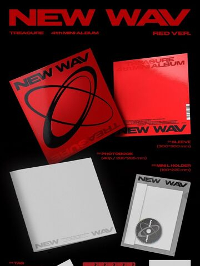 (ПРЕДЗАКАЗ) Альбом TREASURE - NEW WAV 4th Mini Album 2 Version SET