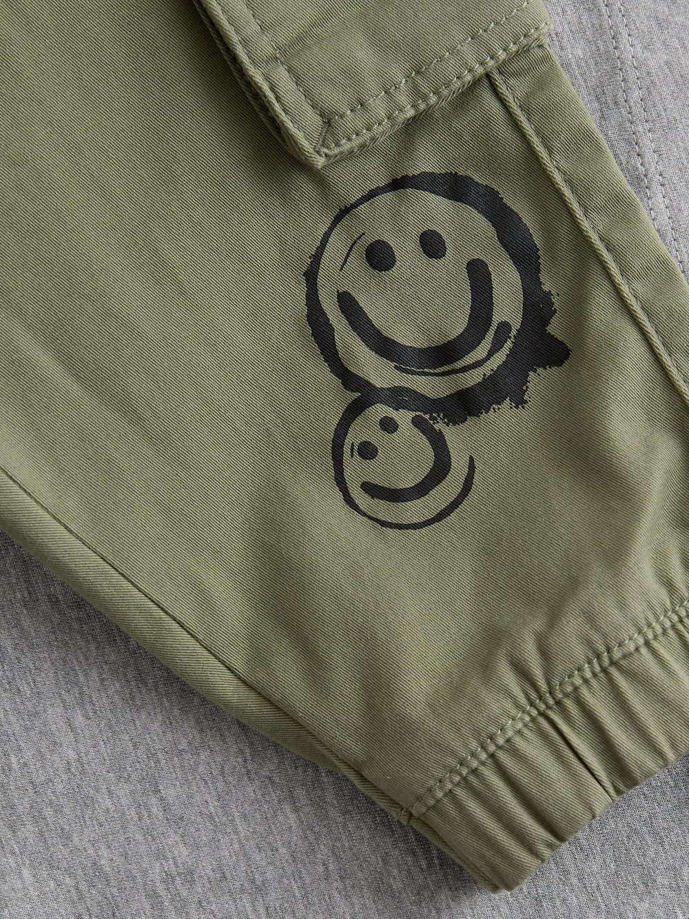 Футболка и брюки карго в комплекте для мальчика Next B92-822, Серый, Хаки