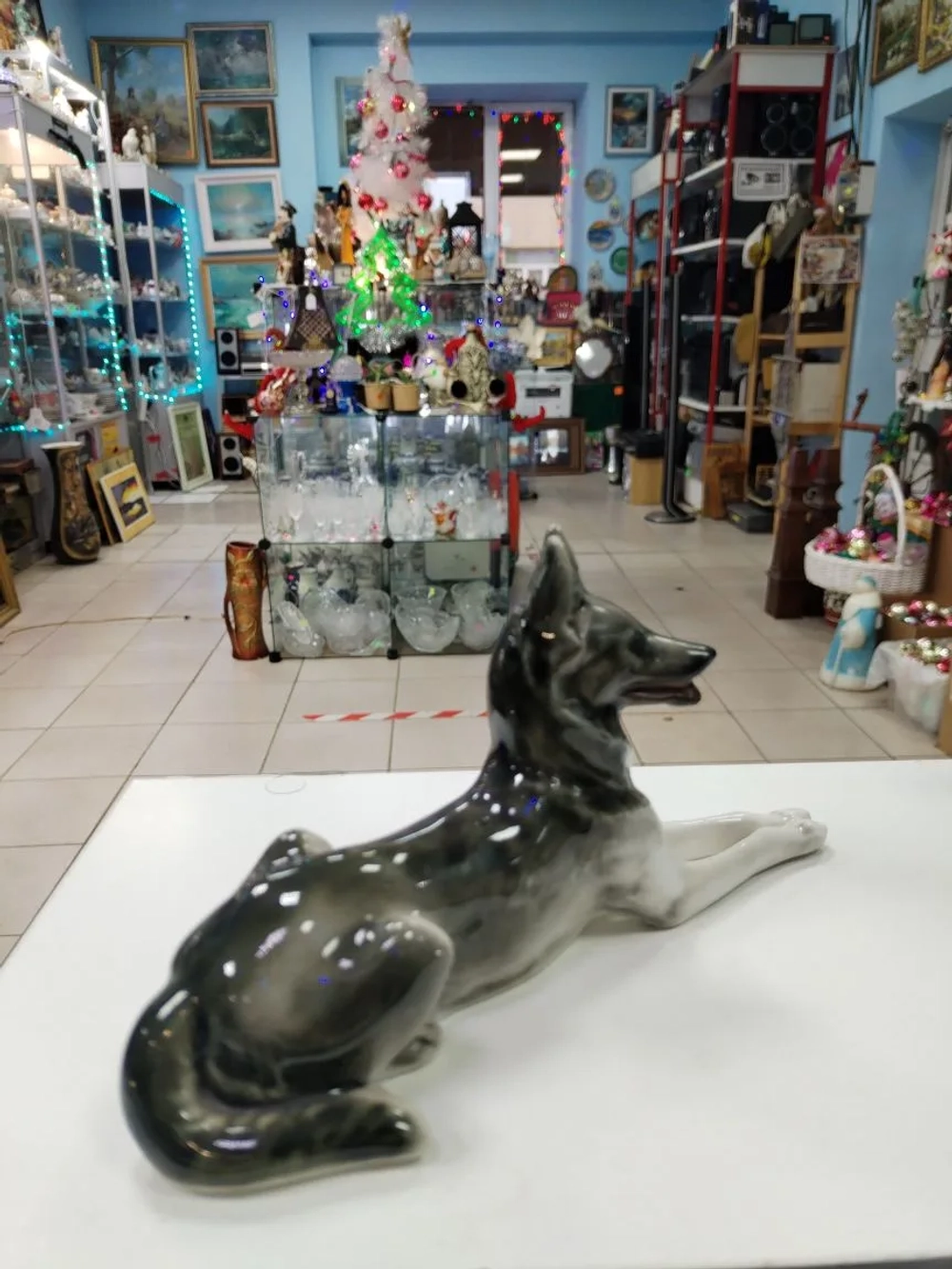 Статуэтка собака овчарка лфз