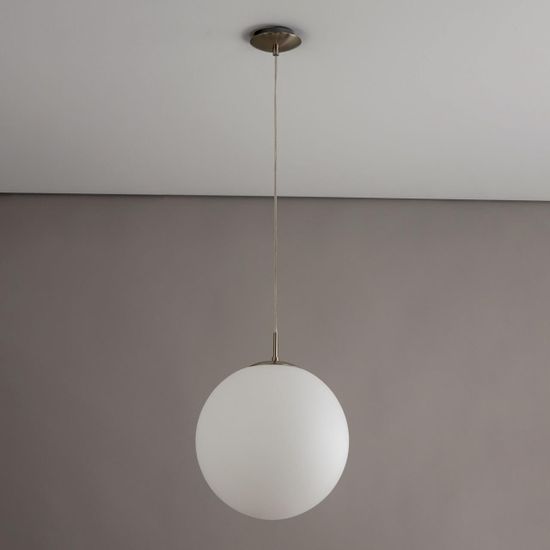 CL941301 Шар 30см Белый+Хром Мат. Подвес