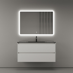 Тумба подвесная под раковину Sancos Cento, белый глянец 990х450х500