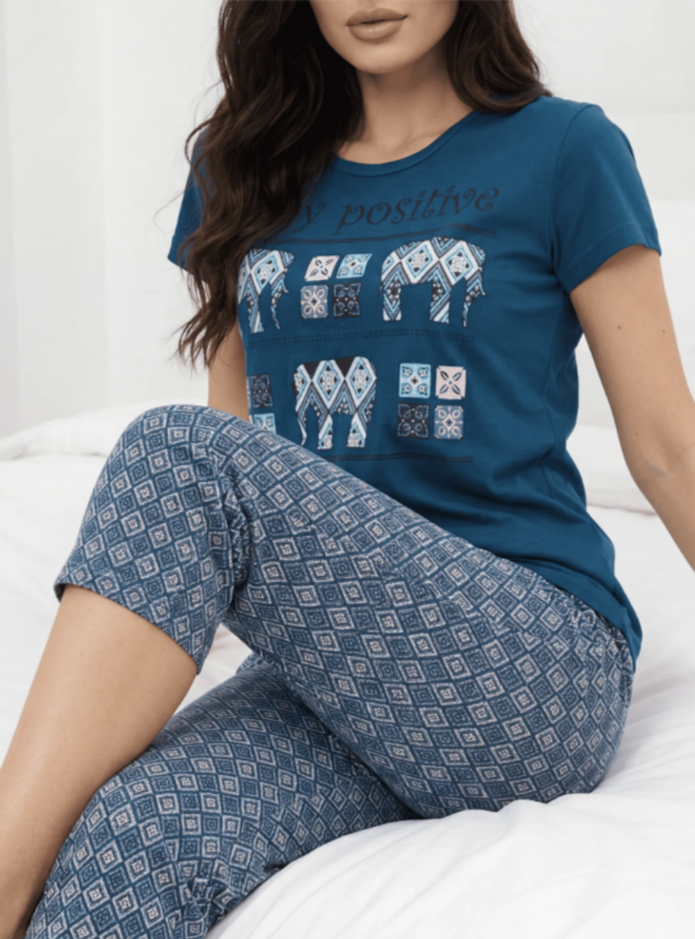 Пижама х/б бриджи+футболка УБФ0010