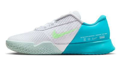 Женские Кроссовки теннисные Nike Zoom Vapor Pro 2 HC - white/lime blast/teal nebula/jade ice