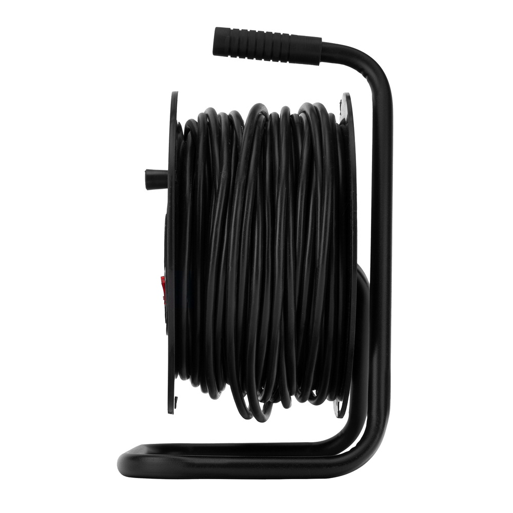 Удлинитель силовой на кабельной катушке, ПВС, 50 м, 4 розетки, 16А, тип УХз16, Сибртех