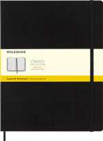 Блокнот Moleskine Classic XXLarge 216x279мм 192стр клетка твердая обложка черный (QP101)