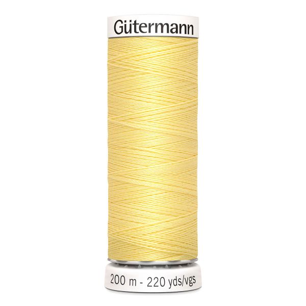 Нитки универсальные Gutermann Sew-all 100 (200 метров), 5 кат. | 578 бледно-желтый