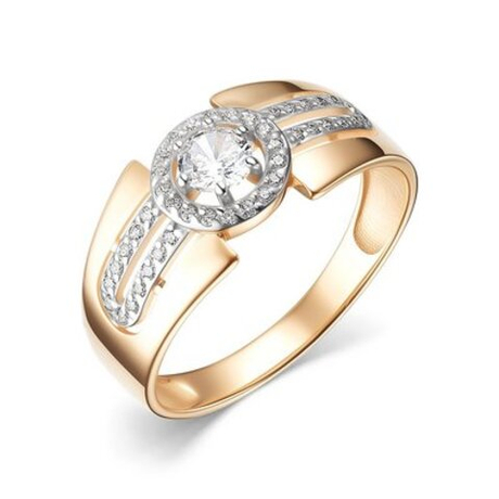 Кольцо из золота с фианитами