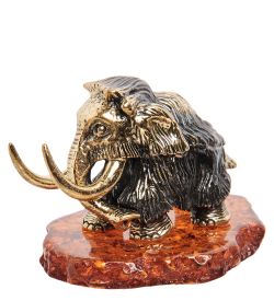 Народные промыслы AM-2189 Фигурка «Мамонт Мэнни» (латунь, янтарь)