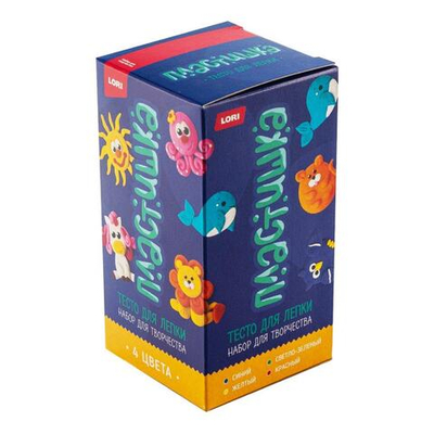 Тесто для лепки 4цв. по 50г. (Lori)