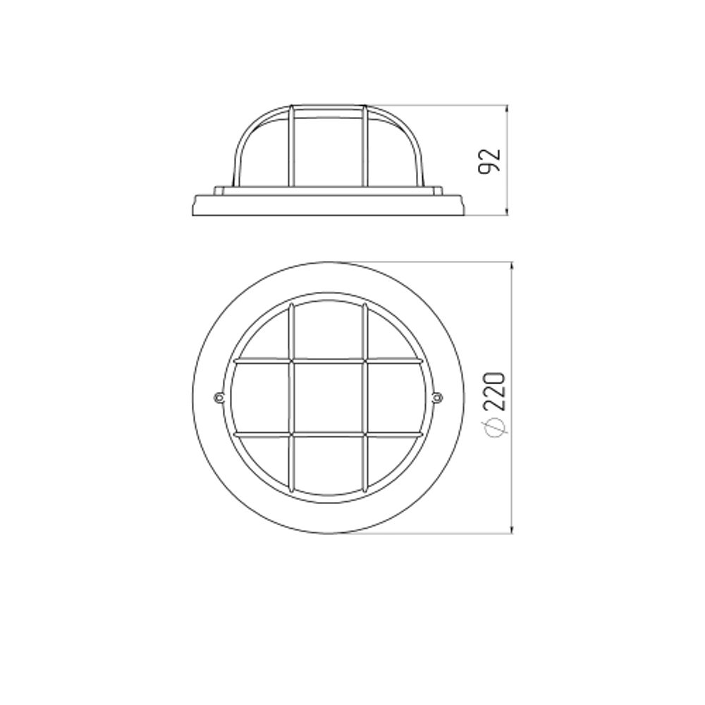 Светильник ЭРА НБО 03-60-012 Кантри дерево/стекло решетка IP54 E27 max 60Вт D220 круглый сосна